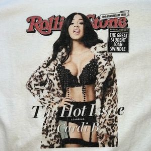 Cardi B Rolling Stone Magazine Cover TShirt one of a kind rare custom